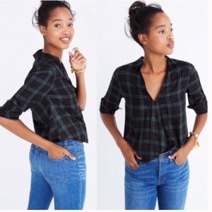 Madewell Plaid Wrap Top S